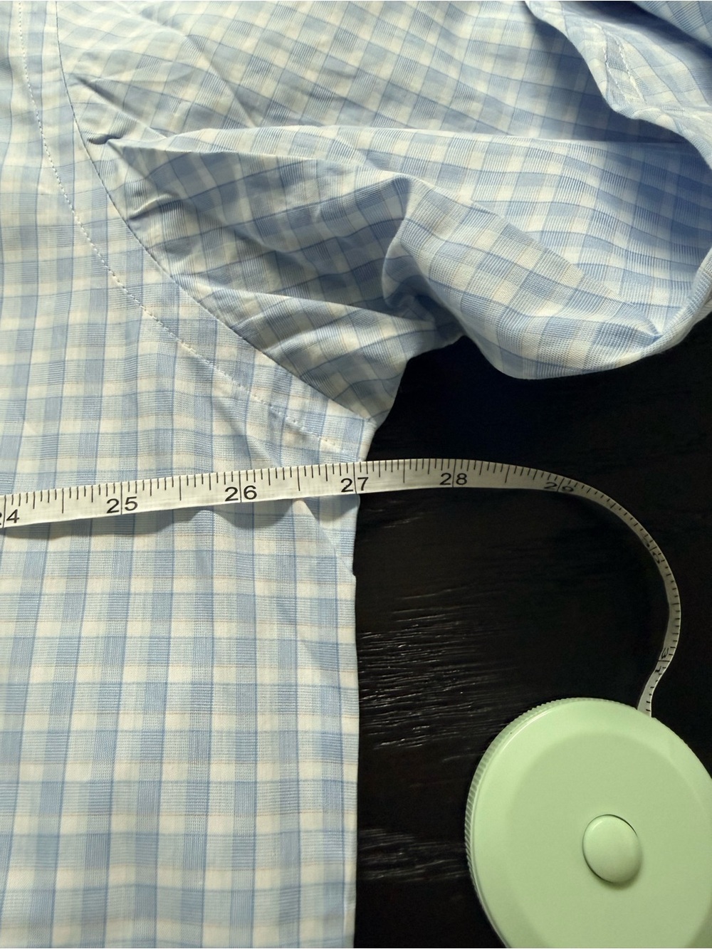 Saks Fifth Avenue Light Blue Windowpane Dress Shirt - Picture 5 of 5